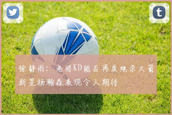 徐静雨：老将KD能否再度绝杀火箭新星杨瀚森表现令人期待